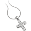 Picture of A stylish Round Brilliant Cut diamond cross necklace in 18ct white gold
