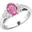 Picture of A timeless pink sapphire & diamond ring in 18ct white gold