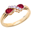 Picture of A stunning Ruby & Diamond ring in 18ct yellow gold