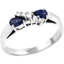 Picture of A beautiful sapphire & diamond ring in 18ct white gold