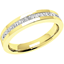 Picture of A stylish Princess Cut diamond eternity/wedding ring in 18ct yellow gold