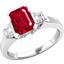 Picture of A stunning Ruby & diamond ring in platinum