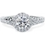 Picture of A stunning Round Brilliant Cut diamond cluster with shoulder stones in 18ct white gold