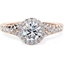 Picture of A stunning Round Brilliant Cut diamond cluster with shoulder stones in 18ct rose gold