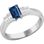 Picture of A stylish Sapphire & Diamond five stone ring in 18ct white gold