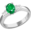 Picture of An exquisite Emerald & diamond ring in platinum