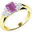 Picture of A beautiful pink sapphire & diamond ring in 18ct yellow & white gold