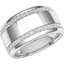 Picture of A unique Round Brilliant Cut diamond set ladies wedding/dress ring in 18ct white gold