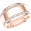 Picture of A unique Round Brilliant Cut diamond set ladies wedding/dress ring in 18ct rose gold