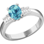 Picture of An exquisite Aqua & diamond ring in platinum