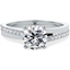 Picture of A delightful Round Brilliant Cut diamond ring with shoulder stones in 18ct white gold