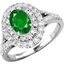 Picture of A stunning Emerald & diamond double halo in 18ct white gold