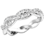 Picture of A timeless ladies plaited diamond eternity/wedding band in 18ct white gold