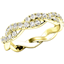 Picture of A timeless ladies plaited diamond eternity/wedding band in 18ct yellow gold