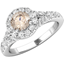 Picture of A stunning Champagne Round Brilliant Cut diamond set in a cluster in platinum