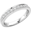 Picture of A stunning three-quarter set brilliant cut diamond eternity/wedding ring in platinum