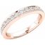 Picture of A stunning three-quarter set brilliant cut diamond eternity/wedding ring in 18ct rose gold