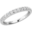 Picture of A stylish three-quarter set diamond eternity/wedding ring in 18ct white gold