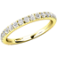 Picture of A stylish three-quarter set diamond eternity/wedding ring in 18ct yellow gold