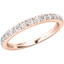 Picture of A stylish three-quarter set diamond eternity/wedding ring in 18ct rose gold