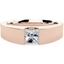 Picture of A striking tension set Princess Cut diamond ring in 18ct rose gold
