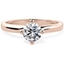 Picture of An elegant Round Brilliant Cut solitaire diamond ring in 18ct rose gold