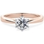 Picture of A timeless Round Cut solitaire diamond ring in 18ct rose & white gold