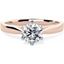 Picture of A classic Round Brilliant Cut solitaire diamond ring in 18ct rose & white gold