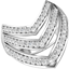 Picture of A stunning Round Brilliant Cut triple row diamond set ladies dress ring in 18ct white gold