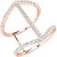 Picture of A stunning diamond ladies dress ring in 18ct rose gold