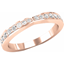 Picture of A stylish Round Brilliant Cut diamond set wedding ring in 18ct rose gold