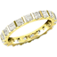 Picture of A stunning Princess Cut diamond eternity/wedding ring in 18ct yellow gold