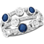 Picture of A unique Sapphire and Diamond dress ring in 18ct white gold