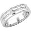 Picture of A stunning Round Brilliant Cut double row diamond set ladies wedding ring in 18ct white gold