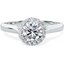 Picture of A stunning Round brilliant cut diamond Halo ring in platinum