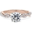 Picture of A beautiful Round Brilliant Cut diamond ring with shoulder stones in 18ct rose & white gold