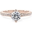 Picture of An exquisite solitaire diamond ring with shoulder stones in 18ct rose gold