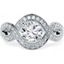 Picture of An exquisite Round Brilliant Cut diamond ring with shoulder stones in 18ct white gold