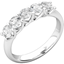 Picture of A beautiful Round Brilliant Cut five stone diamond ring in platinum