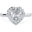 Picture of A beautiful Heart shaped diamond halo cluster ring in 18ct white gold