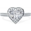 Picture of A stunning Heart diamond halo cluster with shoulder stones in 18ct white gold