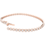 Picture of A stunning Round Brilliant cut diamond bracelet in a rub-over setting in 18ct rose gold