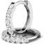Picture of An elegant pair of Brilliant Cut diamond huggy earrings in 18ct white gold