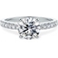 Picture of A beautiful Round Brilliant Cut diamond ring with side and shoulder stones in 18ct white gold