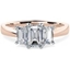 Picture of A beautiful Emerald Cut three stone diamond ring in 18ct rose & white gold