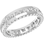 Picture of An elegant Princess Cut diamond set ladies eternity/wedding ring in 18ct white gold (In stock)