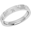 Picture of A classic Princess Cut diamond set ladies wedding ring in 18ct white gold (In stock)