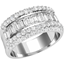 Picture of A beautiful Baguette & Round Brilliant Cut dress diamond ring in 18ct white gold (In stock)
