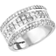 Picture of A beautiful Princess & Round Brilliant Cut diamond dress/cocktail ring in 18ct white gold (In stock)