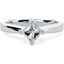 Picture of An elegant Princess Cut solitaire diamond ring in platinum (In stock)